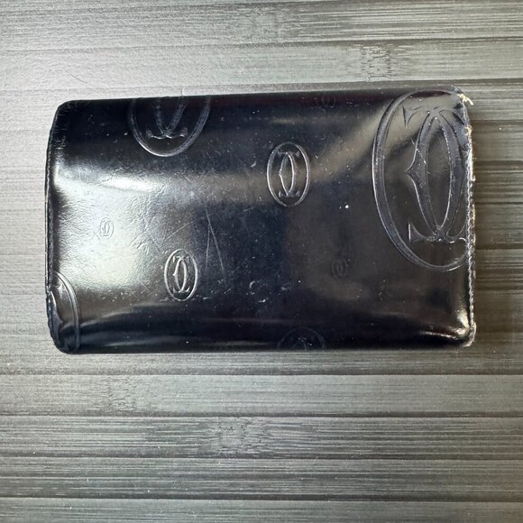 Cartier Patent Leather Navy Bifold - Picture 5 of 6